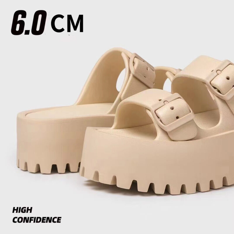 New Wholesale Designer Strap Double Buckle Slippers - 图片 6