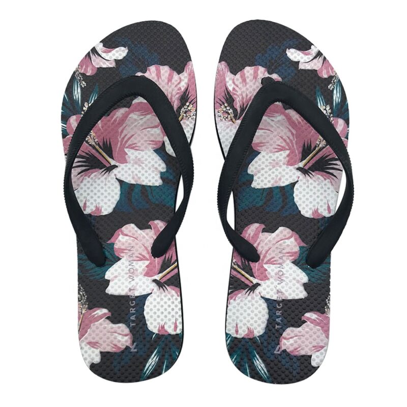New Design Flower Summer Hot Sale Beach Flip Flops - 图片 2